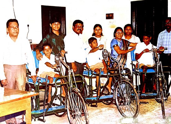 Mr. Jacob Appadurai is Given Gifts to Physically Challenged Children